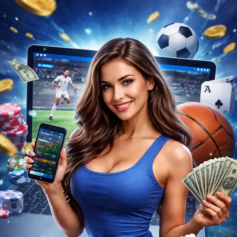 A hand holding a smartphone displaying jili777.pw promotions and bonuses, with coins and chips around, symbolizing online betting rewards.