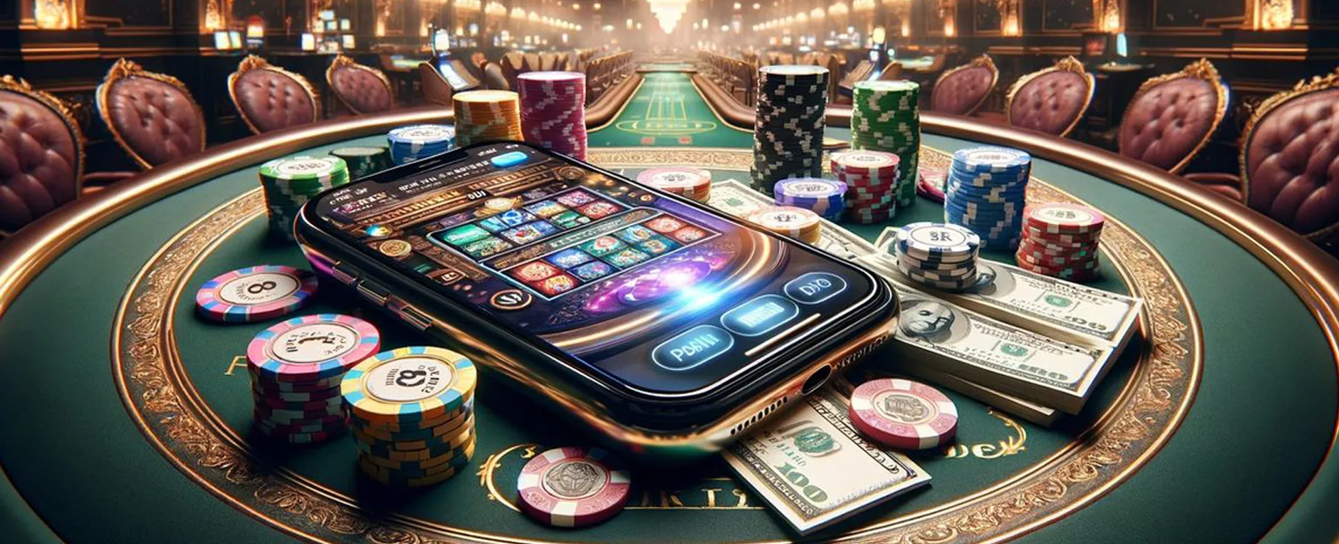 Dynamic ph365 online gaming interface with golden elements and energetic atmosphere